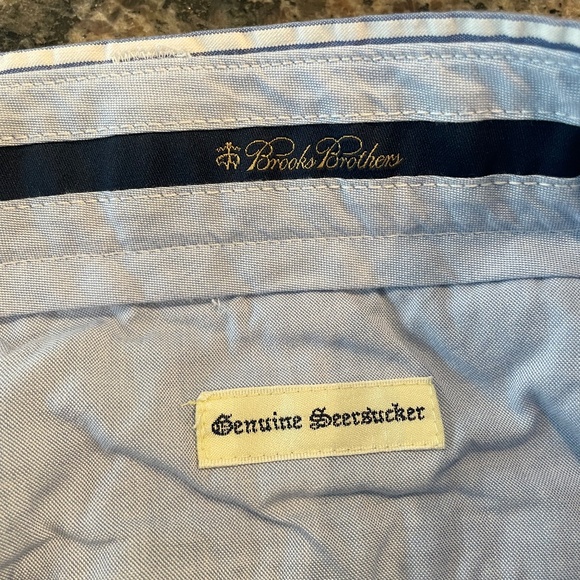 Brooks Brothers Blue and White Striped Men Shorts - Picture 3 of 8